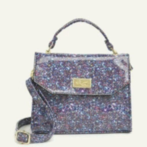 Betsey Johnson Handbags - Betsey Johnson Blaney Embossed Satchel Crossbody purple